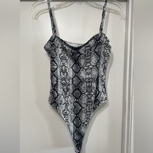 Snakeskin Print Bodysuit